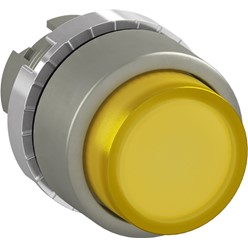 Verlichte drukknop niet terugverend geel Verhoogde drukknop